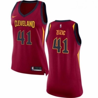 Womens Nike Cleveland Cavaliers 41 Ante Zizic Swingman Maroon NBA Jersey Icon Edition