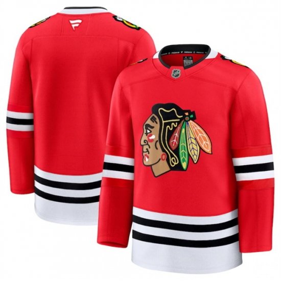 Men Chicago Blackhawks Blank Red 2024 25 Home Stitched Hockey Jersey