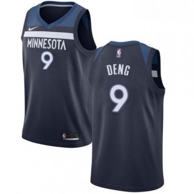 Mens Nike Minnesota Timberwolves 9 Luol Deng Swingman Navy Blue NBA Jersey Icon Edition