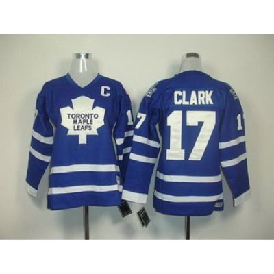 Youth Toronto Maple Leafs #17 Wendel Clark Blue Jersey