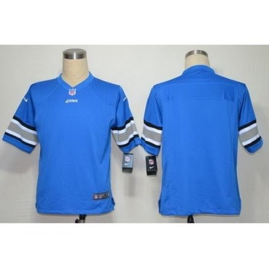 Nike Detroit Lions Blank Blue Game NFL Jersey