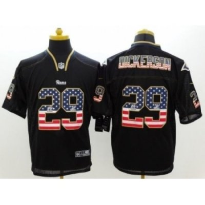 Nike St. Louis Rams 29 Eric Dickerson Black Elite USA Flag Fashion NFL Jersey