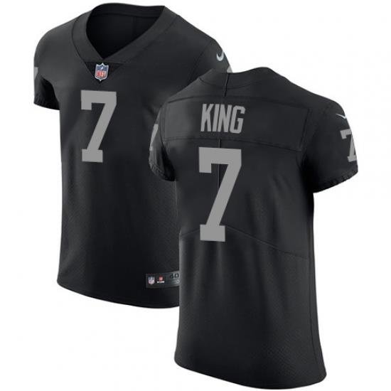 Nike Raiders #7 Marquette King Black Team Color Mens Stitched NFL Vapor Untouchable Elite Jersey