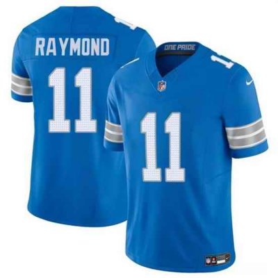 Men Detroit Lions 11 Kalif Raymond Blue 2024 F U S E Vapor Limited Stitched Jersey