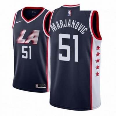 Men NBA 2018 19 Los Angeles Clippers 51 Boban Marjanovic City Edition Navy Jersey