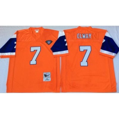 Mitchell And Ness Broncos #7 john elway orange Throwback Stitched NFL Jersey