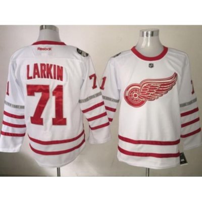 Red Wings 71 Dylan Larkin White 2017 Centennial Classic Reebok Jersey