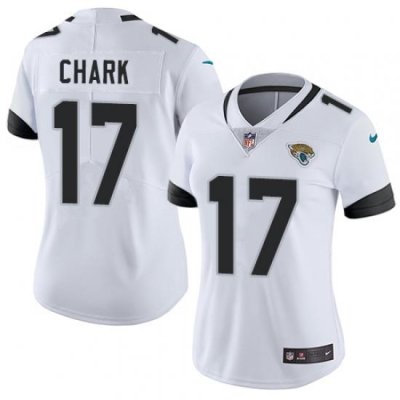 Nike Jaguars #17 DJ Chark White Womens Stitched NFL Vapor Untouchable Limited Jersey