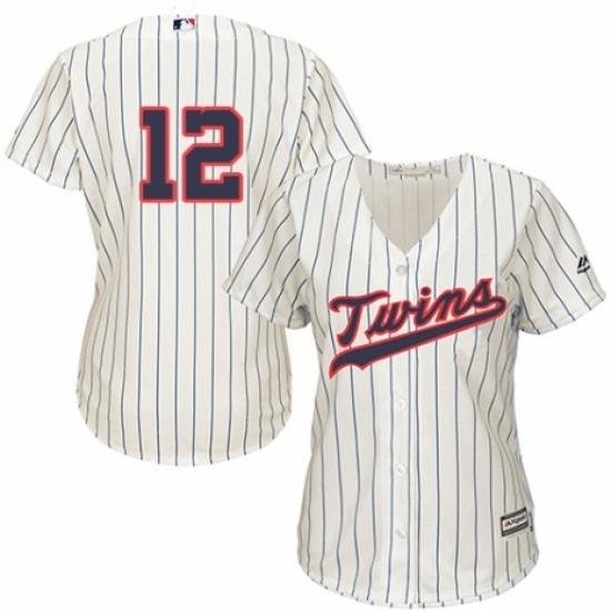 Womens Majestic Minnesota Twins 12 Jake Odorizzi Replica Cream Alternate Cool Base MLB Jersey