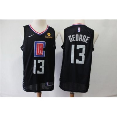 Clippers 13 Paul George Black Nike Swingman Jersey