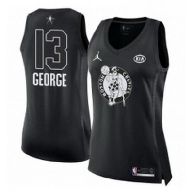 Womens Nike Jordan Oklahoma City Thunder 13 Paul George Swingman Black 2018 All Star Game NBA Jersey