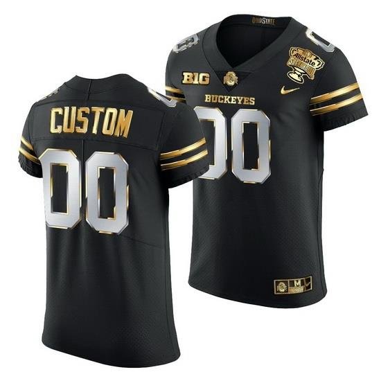 Ohio State Buckeyes Custom Black 2021 Sugar Bowl Golden Limited Authentic Football Jersey