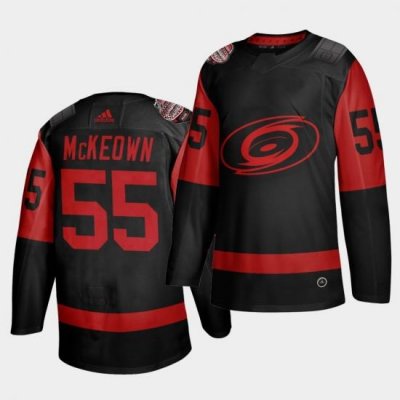 Carolina Hurricanes 55 Roland Mckeown Black Men 2021 Stadium Series Outdoor Game Jersey