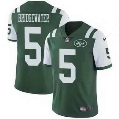 Nike Jets 5 Teddy Bridgewater Green Vapor Untouchable Limited Jersey