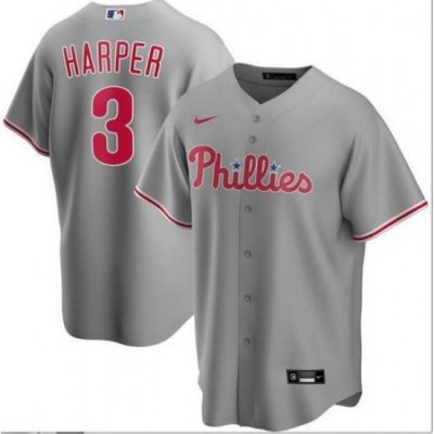 Phillies 3 Bryce Harper Gray 2020 Nike Cool Base Jersey