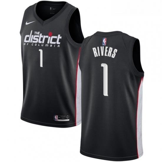 Youth Nike Washington Wizards 1 Austin Rivers Swingman Black NBA Jersey City Edition