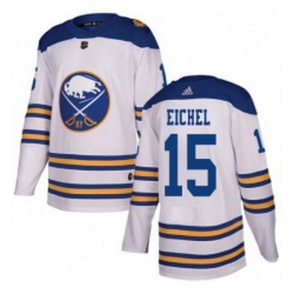 Youth Adidas Buffalo Sabres 15 Jack Eichel Authentic White 2018 Winter Classic NHL Jersey