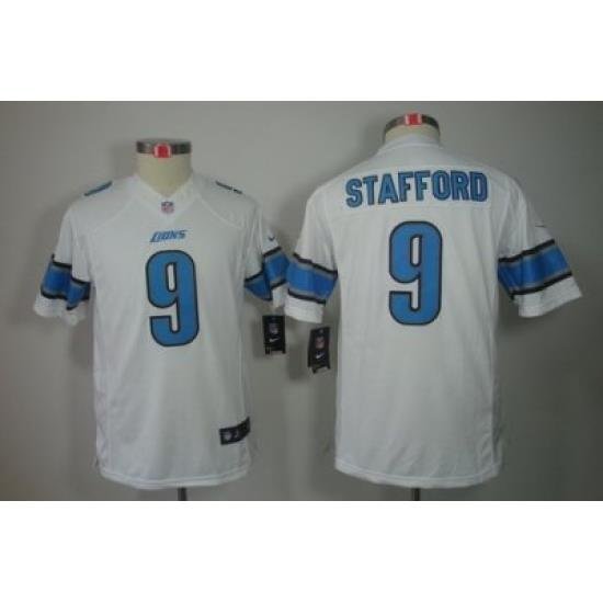 Youth Nike Detroit Lions 9 Staffopd White Color[Youth Limited Jerseys]