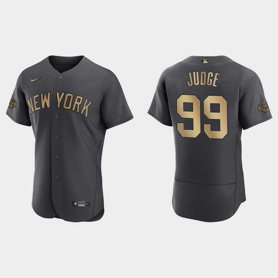 Men Aaron Judge NeW York Yankees 2022 Mlb All Star Game Authentic Charcoal Jersey