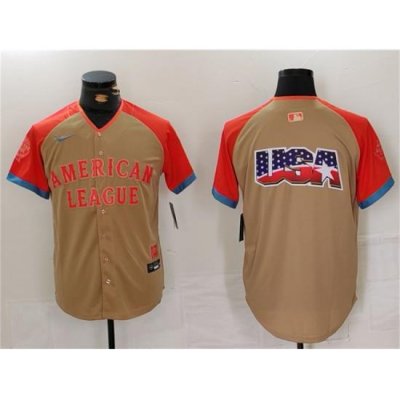 Men American League Cream 2024 All Star Big Logo Limited Stitched Baseball Jersey