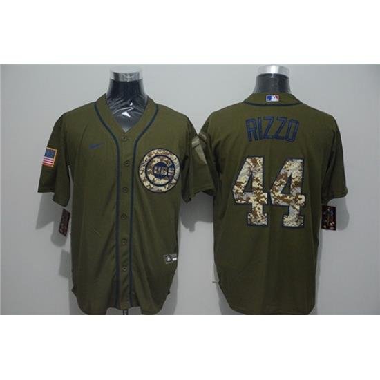 Cubs 44 Anthony Rizzo Olive 2020 Nike Cool Base Jersey