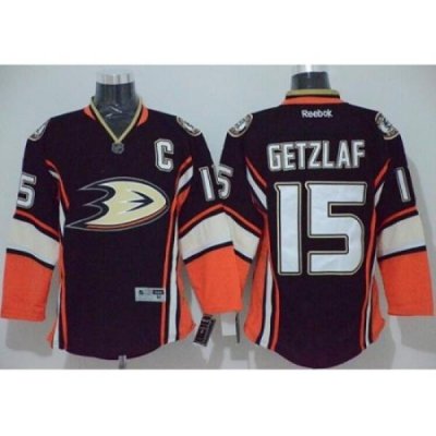 Anaheim Ducks #15 Ryan Getzlaf Stitched Black Third NHL Jersey