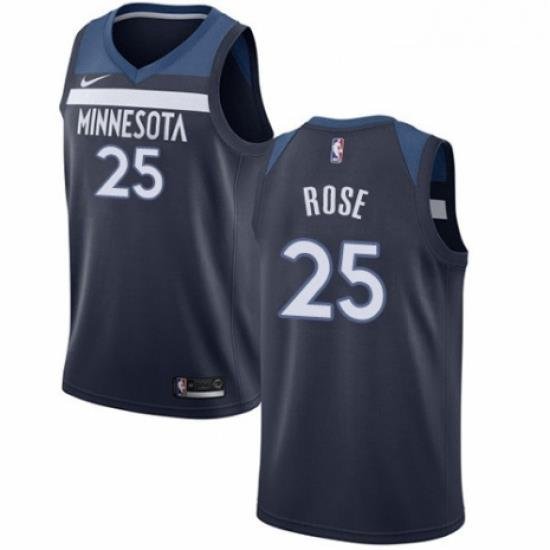 Mens Nike Minnesota Timberwolves 25 Derrick Rose Swingman Navy Blue NBA Jersey Icon Edition