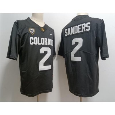 Men Colorado Buffaloes Shedeur Sanders #2 Black Stitched Football Jersey