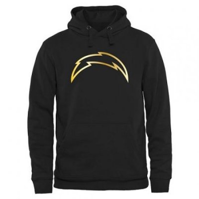 NFL Mens Los Angeles Chargers Pro Line Black Gold Collection Pullover Hoodie