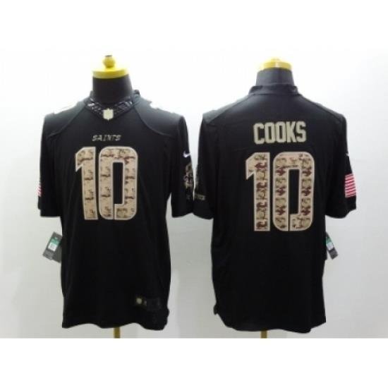 Nike NeW Orleans Saints 10 Brandin Cooks Black Limited Salute to Service NFL Jersey