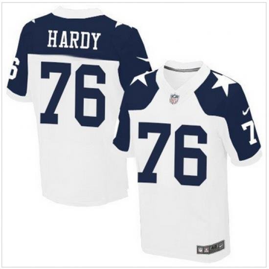 Nike Dallas CoWboys #76 Greg Hardy White Thanksgiving ThroWback Mens Stitched NFL Elite Jersey