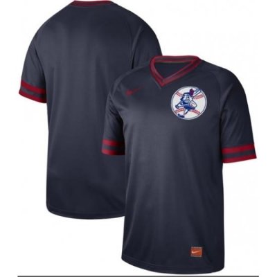 Mens Nike Cleveland Indians Blank Navy Authentic CooperstoWn Collection Baseball Jersey