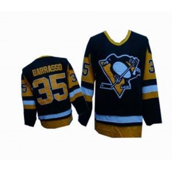 Pittsburgh Penguins 35 Borrasso Black Jerseys Throwback