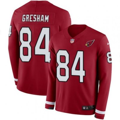 Nike Cardinals #84 Jermaine Gresham Red Team Color Men Stitched NFL Limited Therma Long Sleeve Jersey