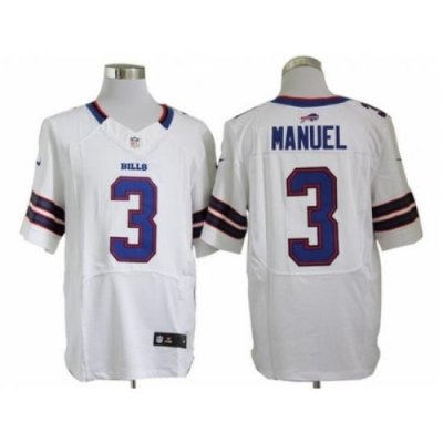 Nike Buffalo Bills 3 EJ Manuel White Elite NFL Jersey