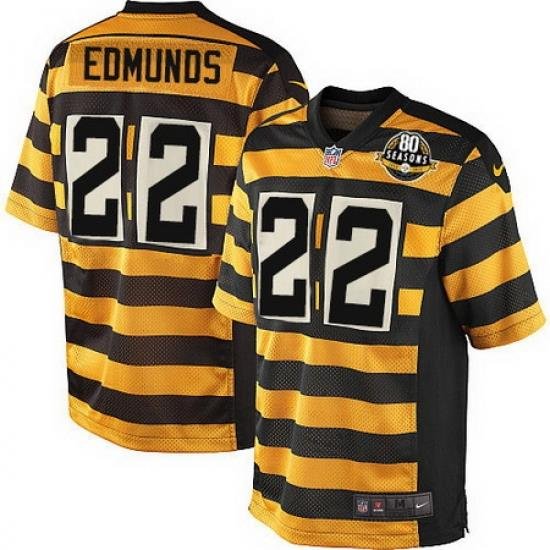 Nike Steelers #22 Terrell Edmunds Black Yellow Alternate Youth Stitched NFL Elite Jersey