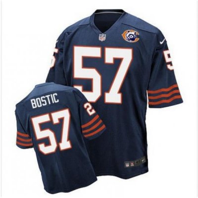 Nike Bears #57 Jon Bostic Navy Blue Throwback Mens Stitched NFL Elite Jersey