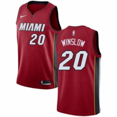 Youth Nike Miami Heat 20 Justise Winslow Swingman Red NBA Jersey Statement Edition