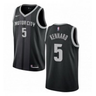 Youth Nike Detroit Pistons 5 Luke Kennard Swingman Black NBA Jersey City Edition