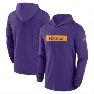 Men Minnesota Vikings Purple Sideline Performance Hoodie