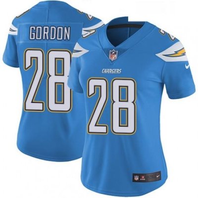 Womens Nike Los Angeles Chargers 28 Melvin Gordon Elite Electric Blue Alternate NFL Jersey