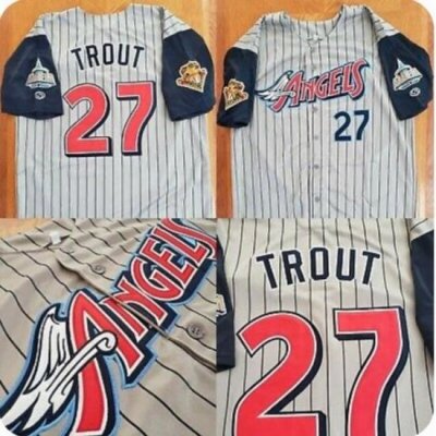 Men Women Youth All Size 1998 Anaheim angels Gray jersey Custom Jersey