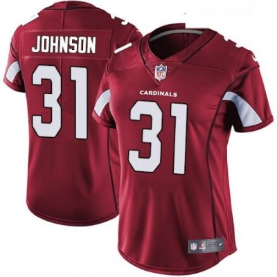 Womens Nike Arizona Cardinals 31 David Johnson Elite Red Team Color NFL Jersey