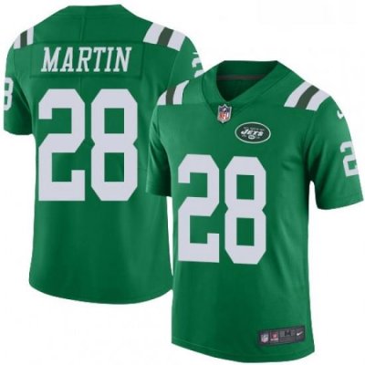 Youth Nike New York Jets 28 Curtis Martin Limited Green Rush Vapor Untouchable NFL Jersey