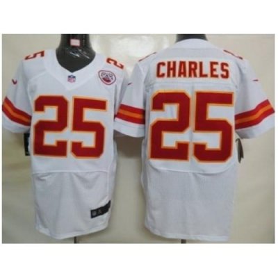 Nike Kansas City Chiefs 25 Jamaal Charles White Elite NFL Jersey