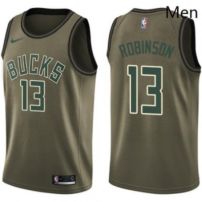 Mens Nike Milwaukee Bucks 13 Glenn Robinson Swingman Green Salute to Service NBA Jersey