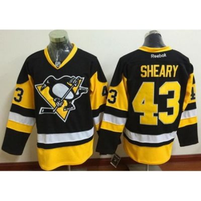 Penguins #43 Conor Sheary Black Alternate Stitched NHL Jersey