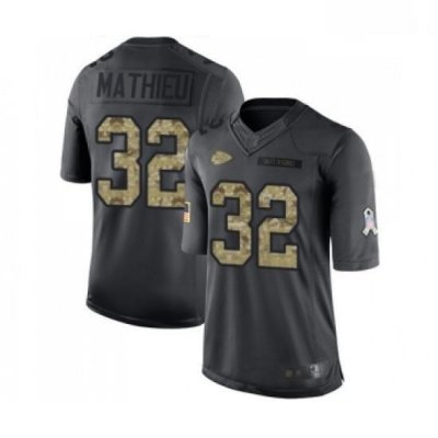 Youth Kansas City Chiefs 32 Tyrann Mathieu Limited Black 2016 Salute to Service Football Jersey