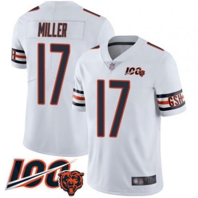 Men Chicago Bears 17 Anthony Miller White Vapor Untouchable Limited Player 100th Season Football Jersey