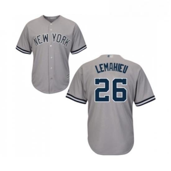 Youth New York Yankees 26 DJ LeMahieu Authentic Grey Road Baseball Jersey